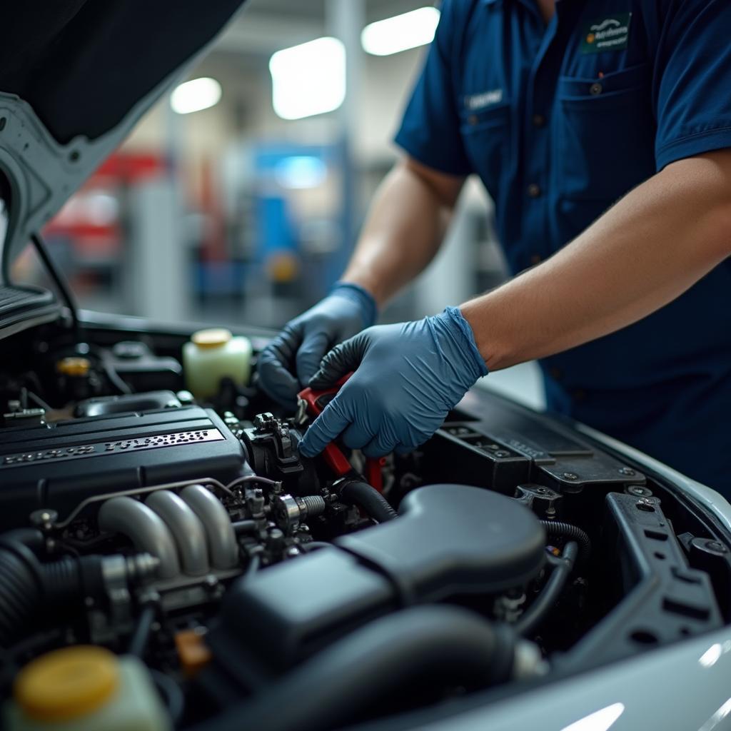 Japanese car engine repair in a Hilliard auto shop