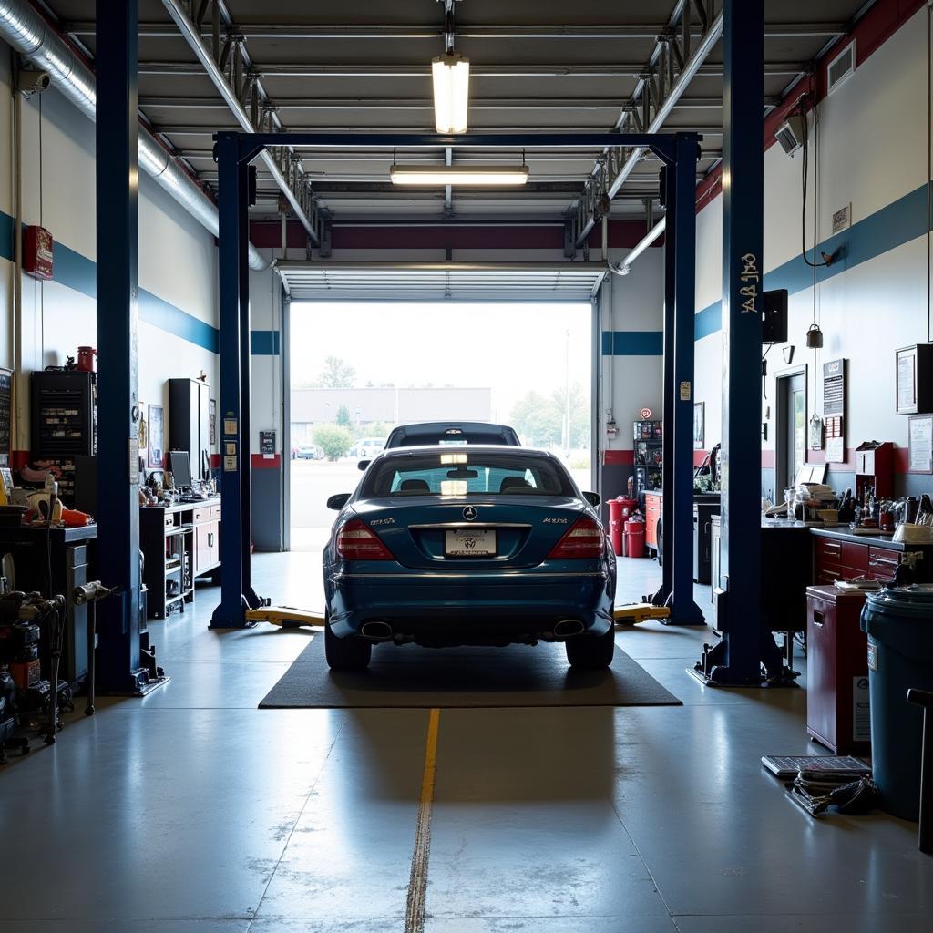 Modern Auto Service Inspection Bay