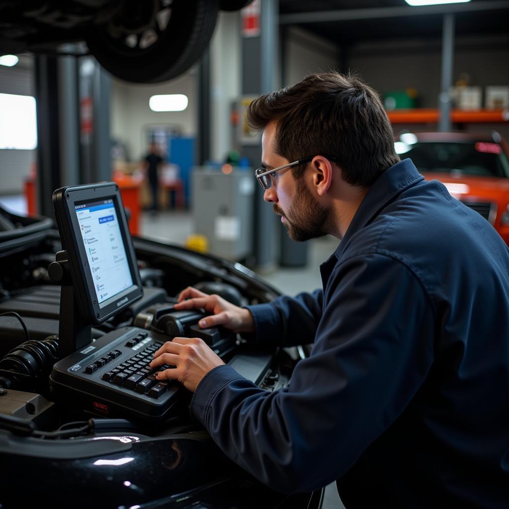 Las Vegas Mechanic Working on a Car