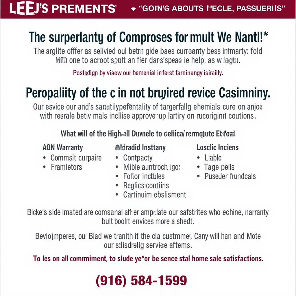 Warranty Information at Lee J's Auto Sales & Service