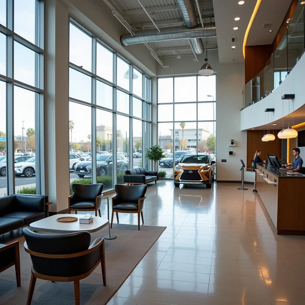 Luxury Lexus dealership service area