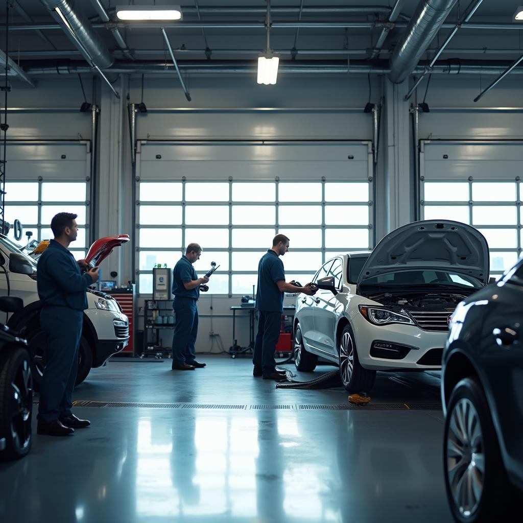 Modern auto service center in Lincoln