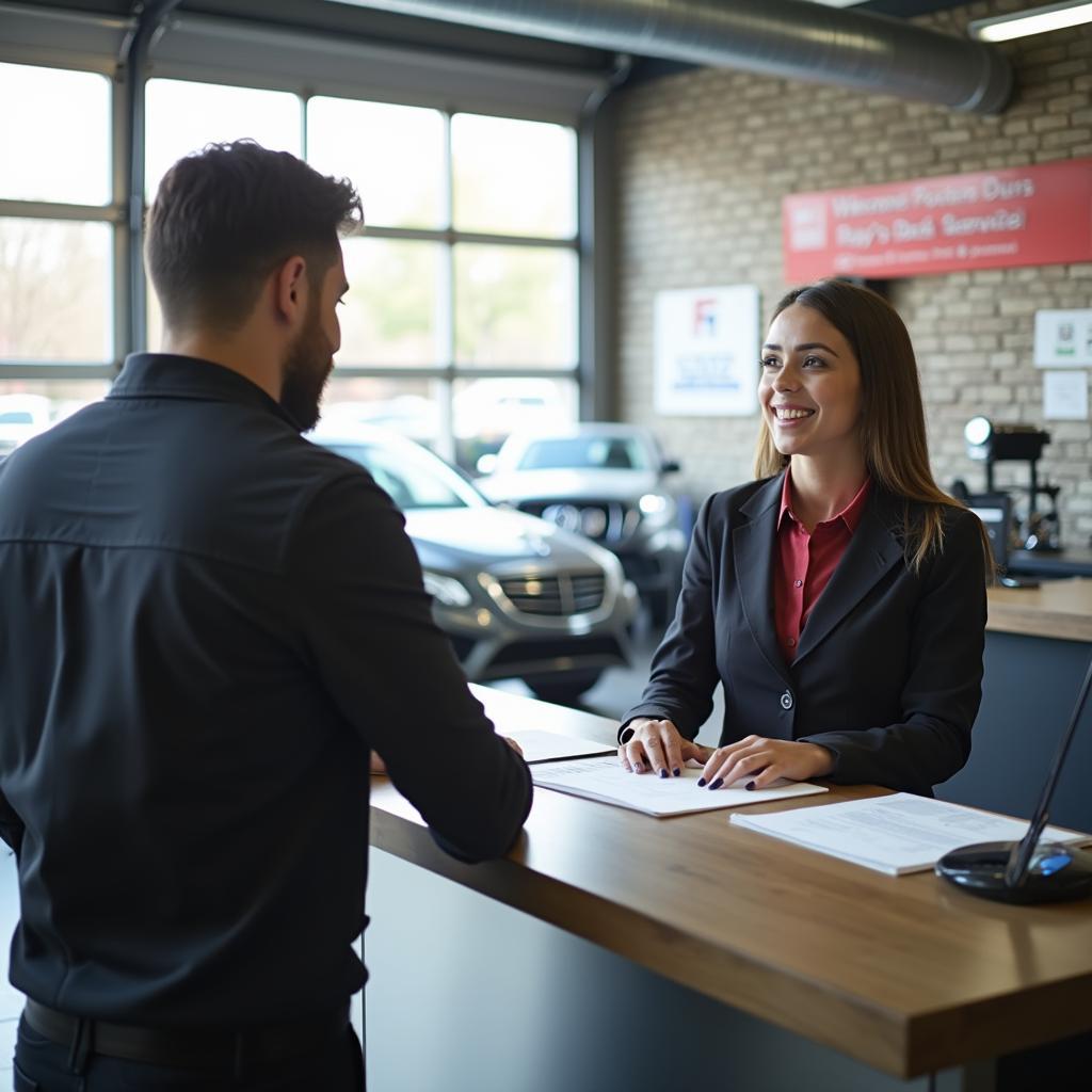 Customer Service at Auto Service Center