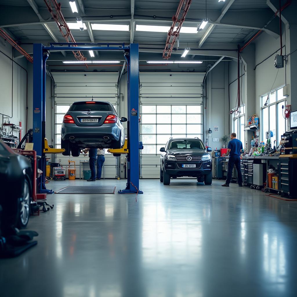 Modern Auto Service Garage