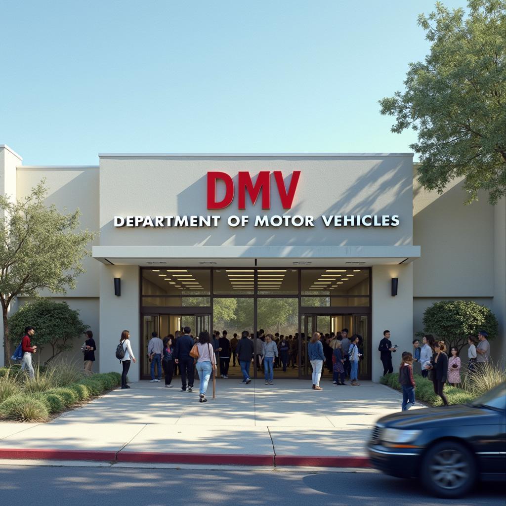 exterior of Los Angeles DMV building