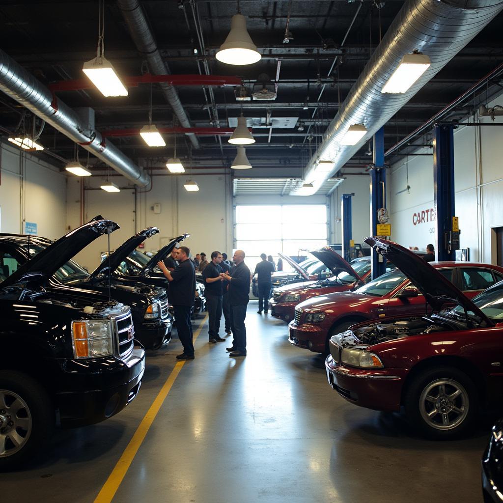 Louisville, KY mechanics working on a car