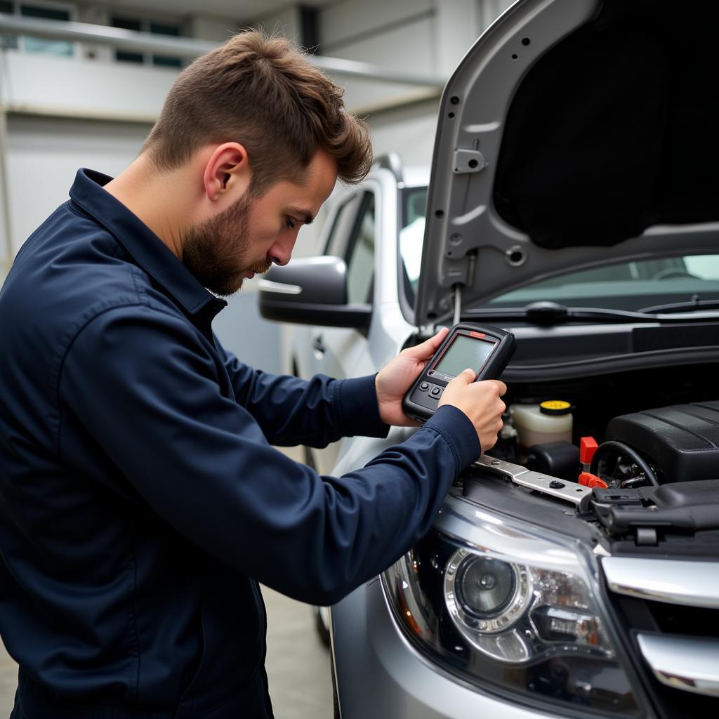 Mechanic performing a thorough vehicle inspection in Margate