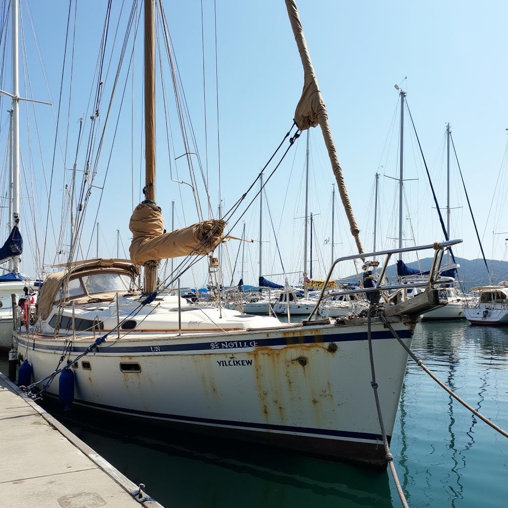 Boat weathering in a harsh marine environment