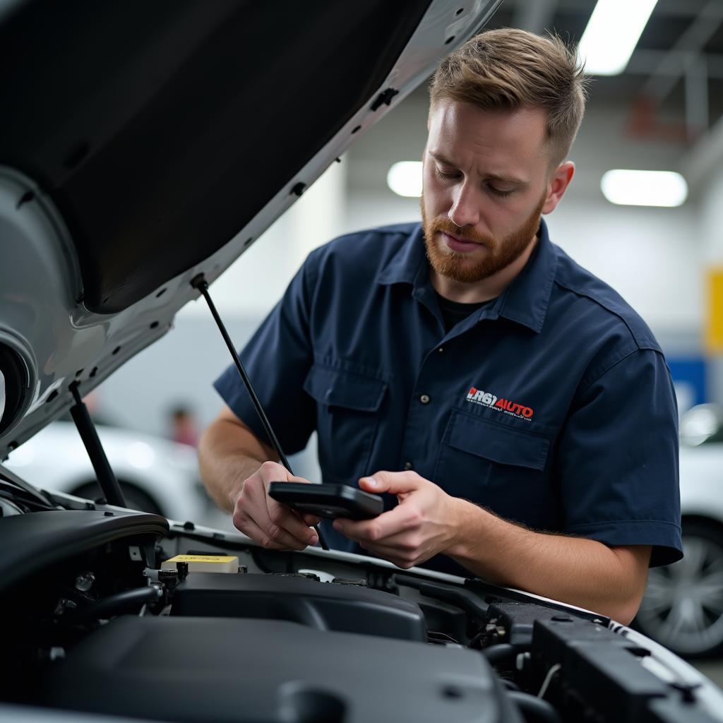 Martins Auto Service Spokane Technician Working