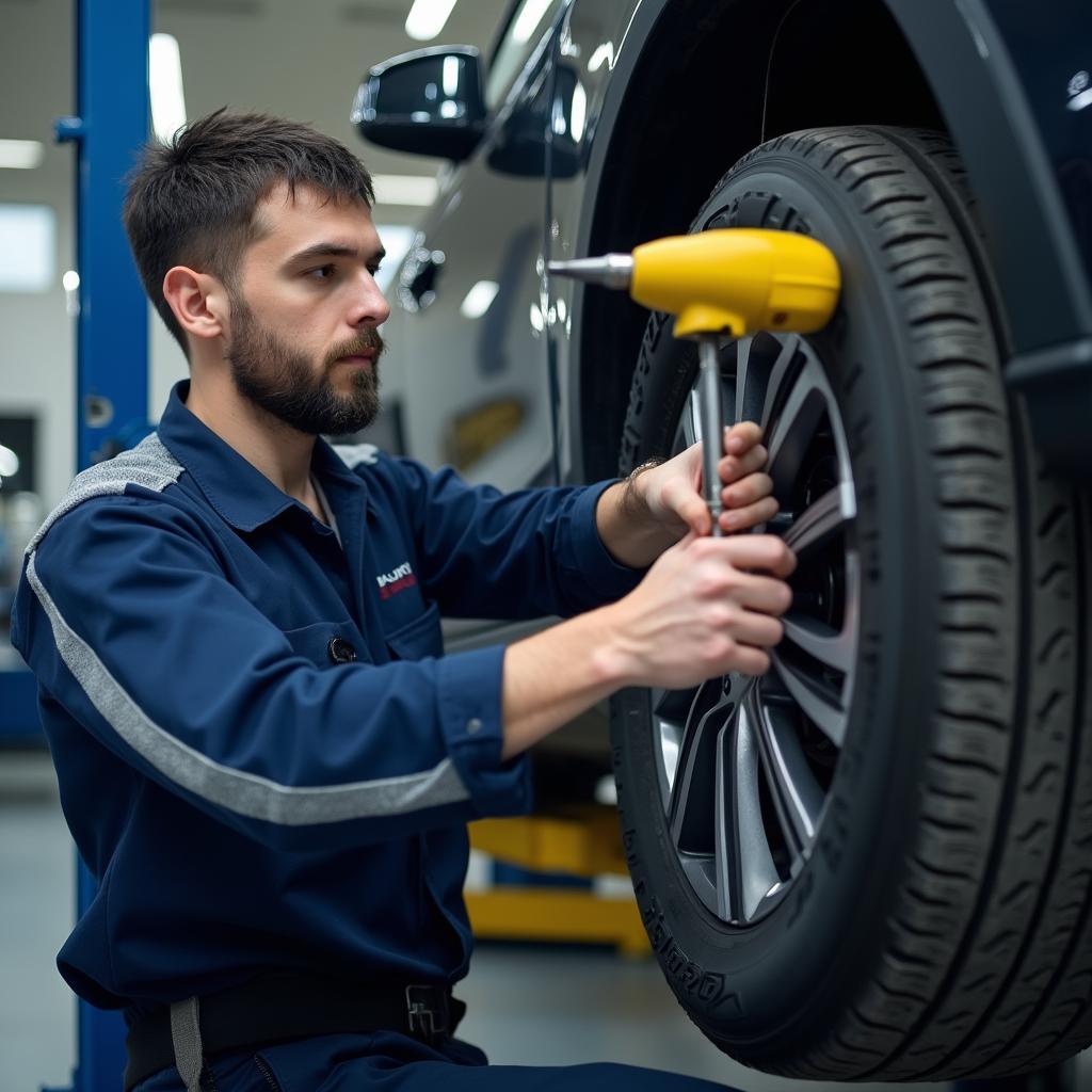 Maruti Car Service in Progress