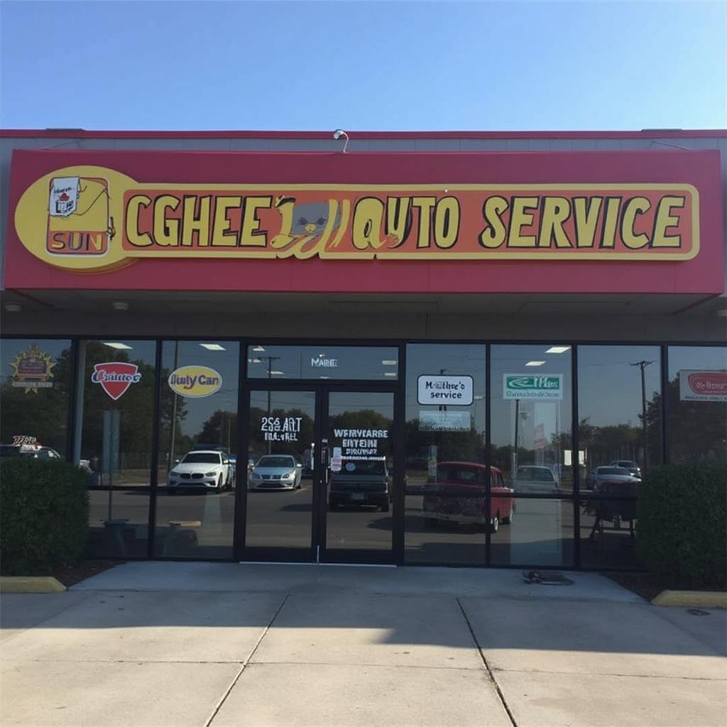 McGhee's Auto Service Shop Front