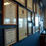 Wall of Automotive Service Certifications