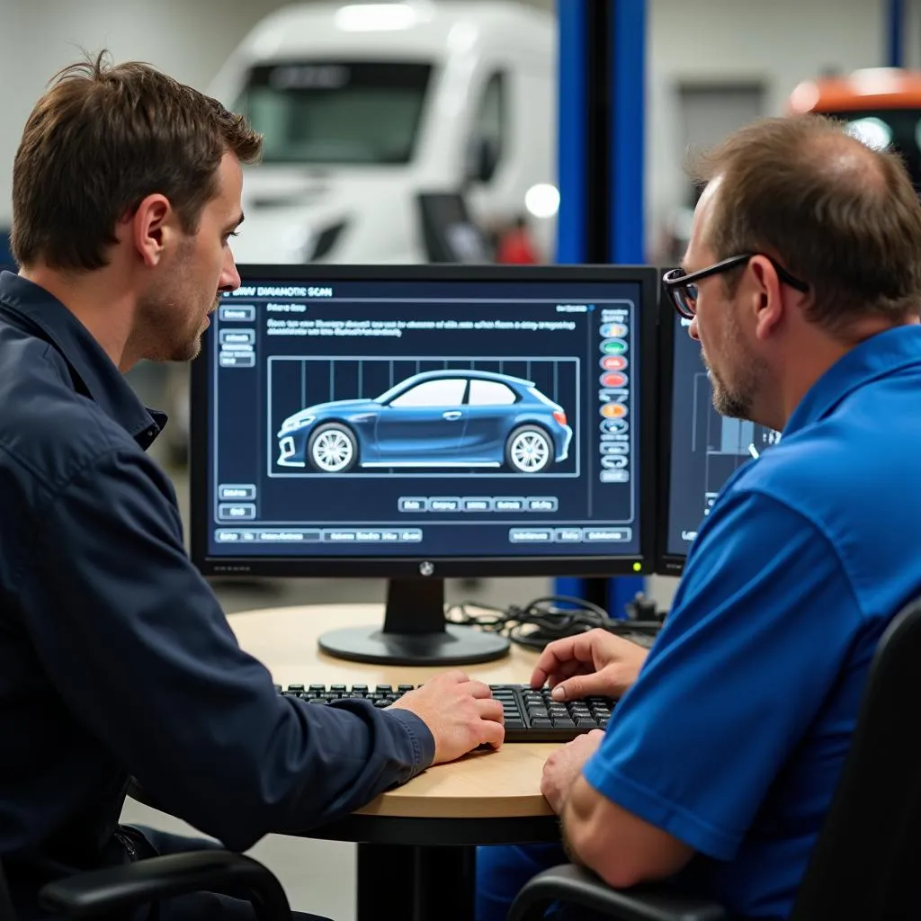 Mechanic Explaining BMW Diagnostics