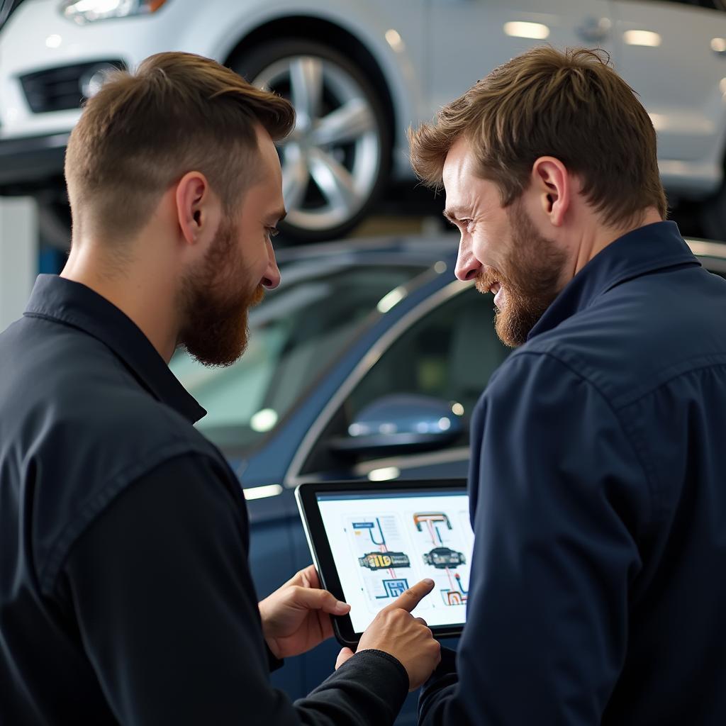 Mechanic Explaining Car Repairs