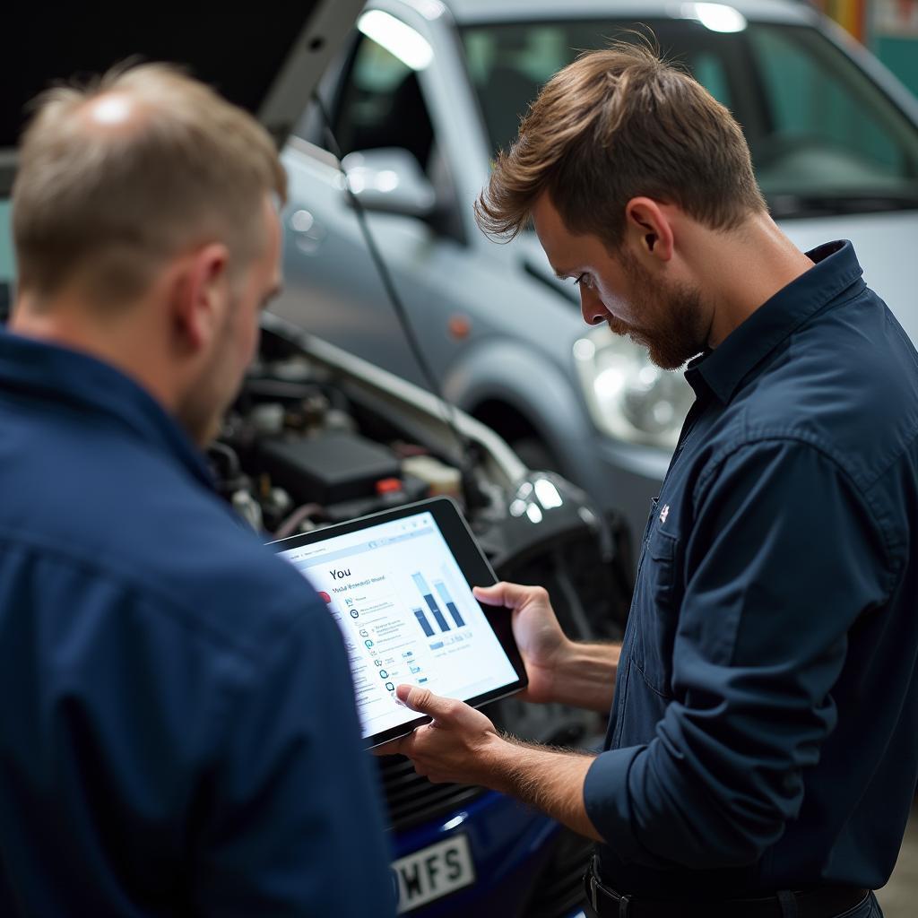 Mechanic Explaining Car Repairs