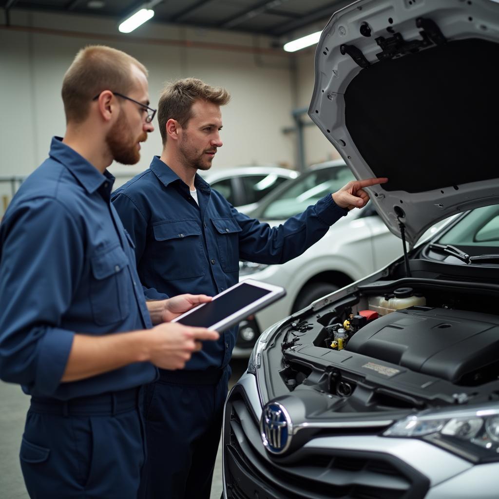 Mechanic Explaining Repairs