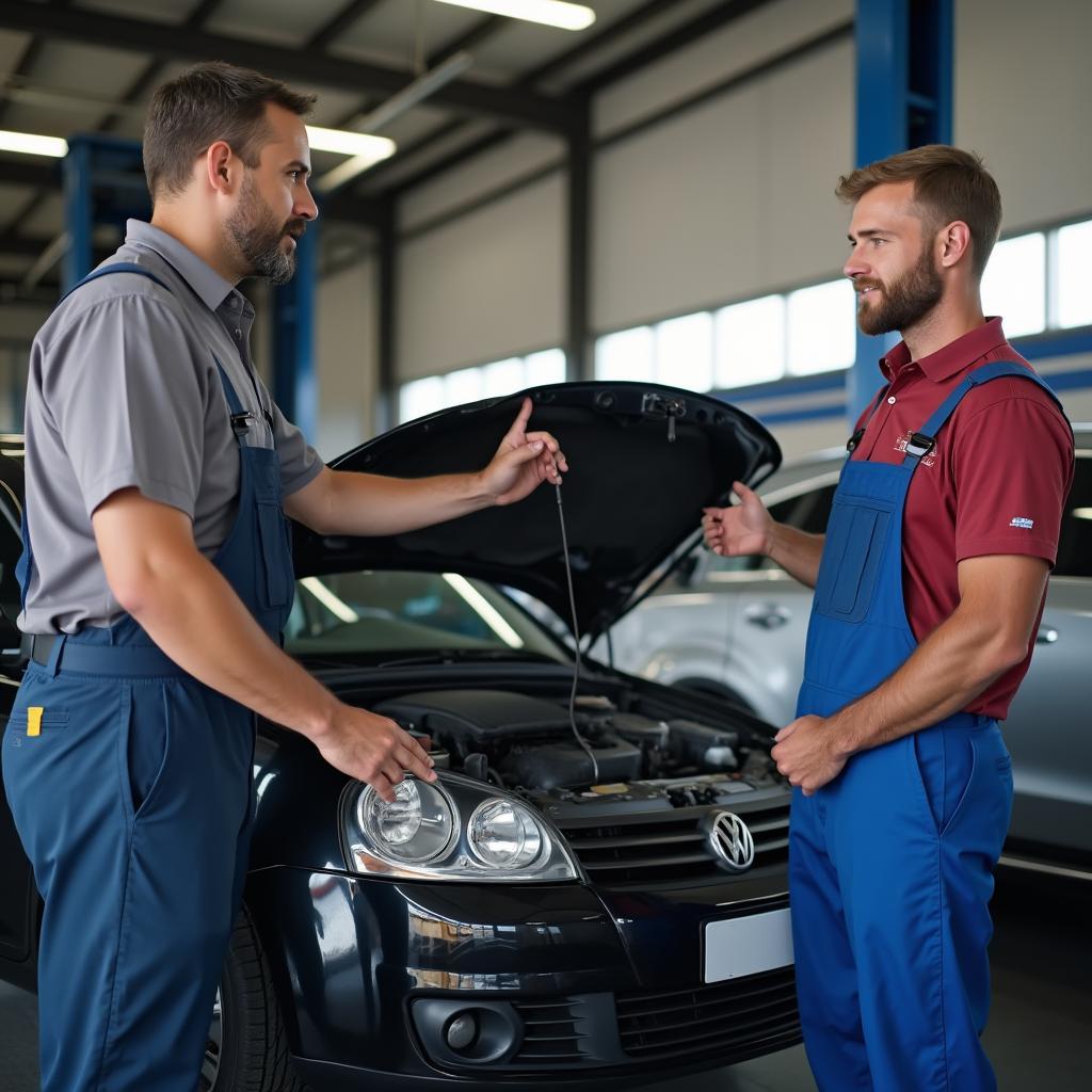 Mechanic Explaining Repairs in Homosassa