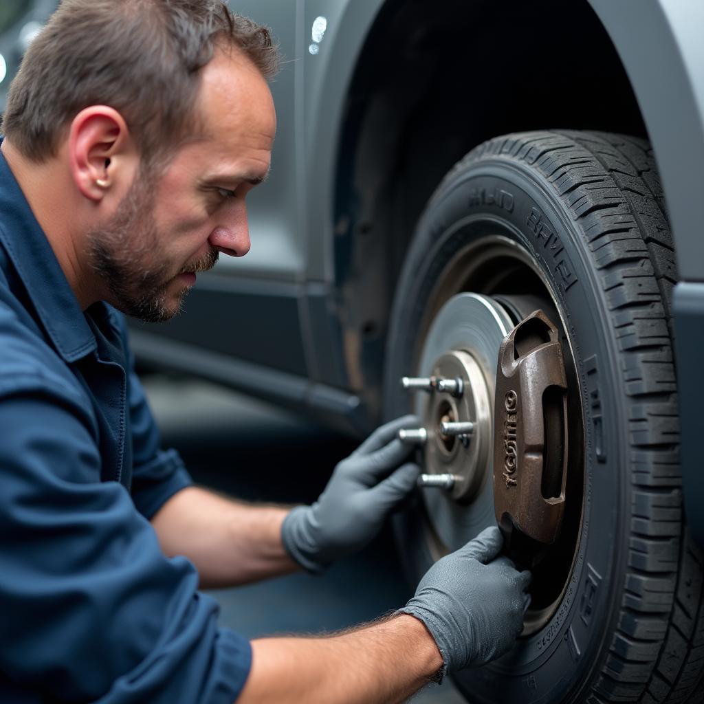 Mechanic Inspecting Car for Presidents Day Service