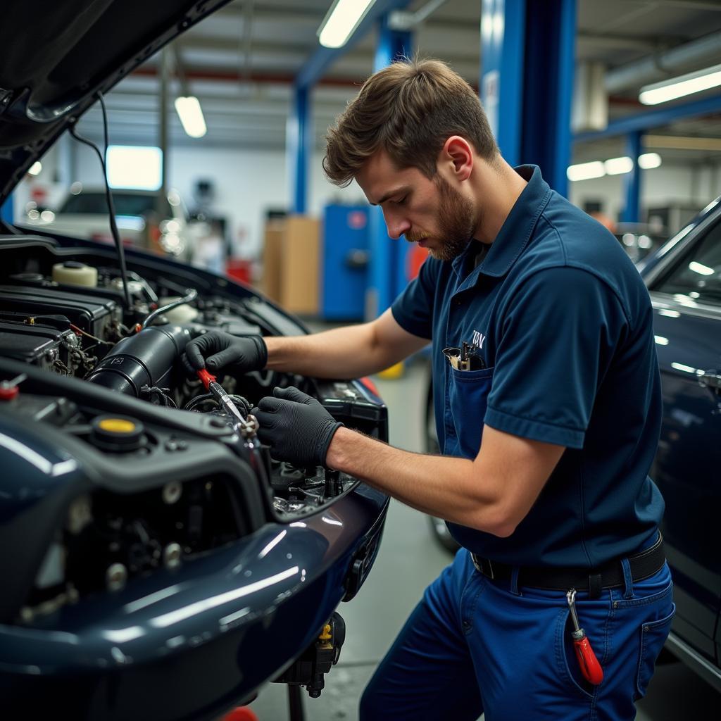 Mechanic Repairing Dynamo