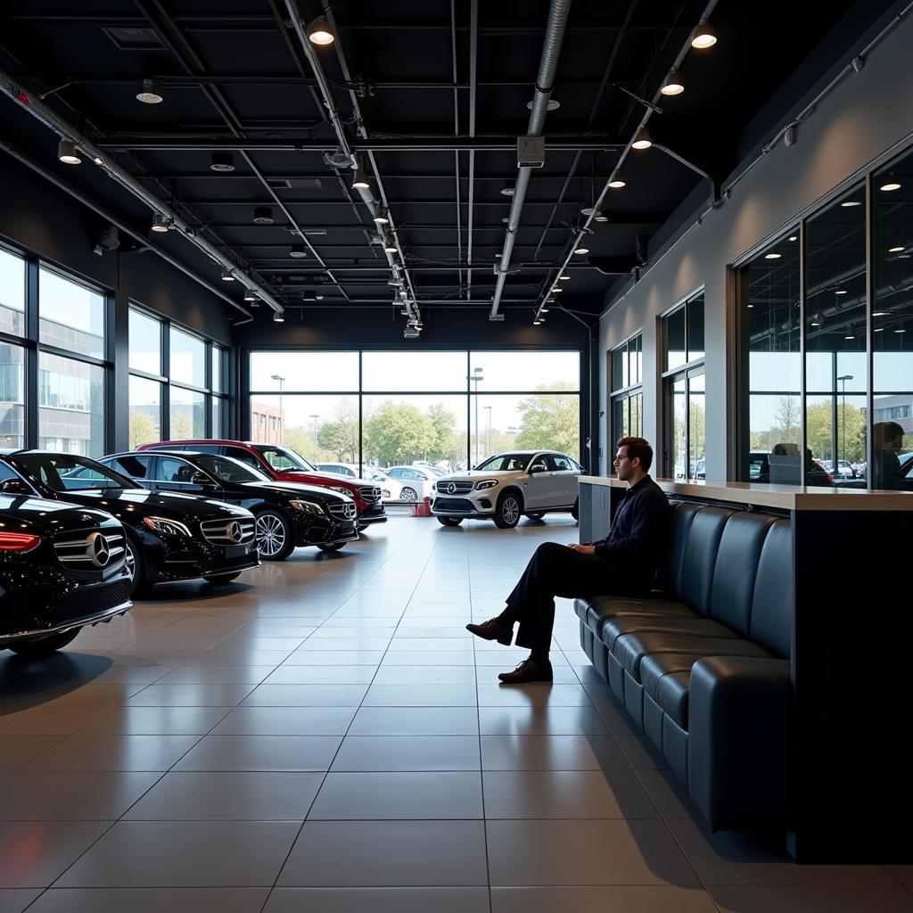 Comfortable Waiting Area at Mercedes-Benz Service Center