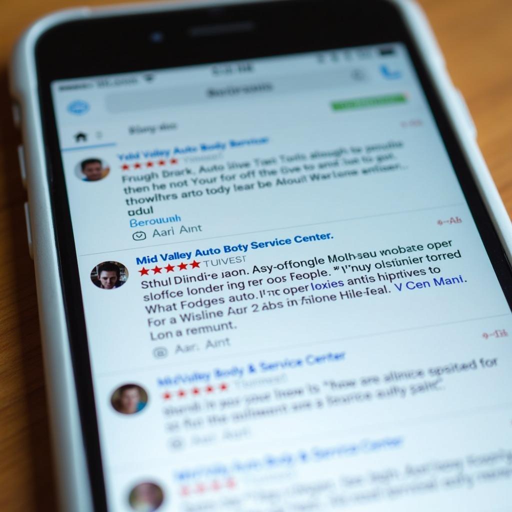 Customers reading online reviews for Mid Valley Auto Body & Service Center