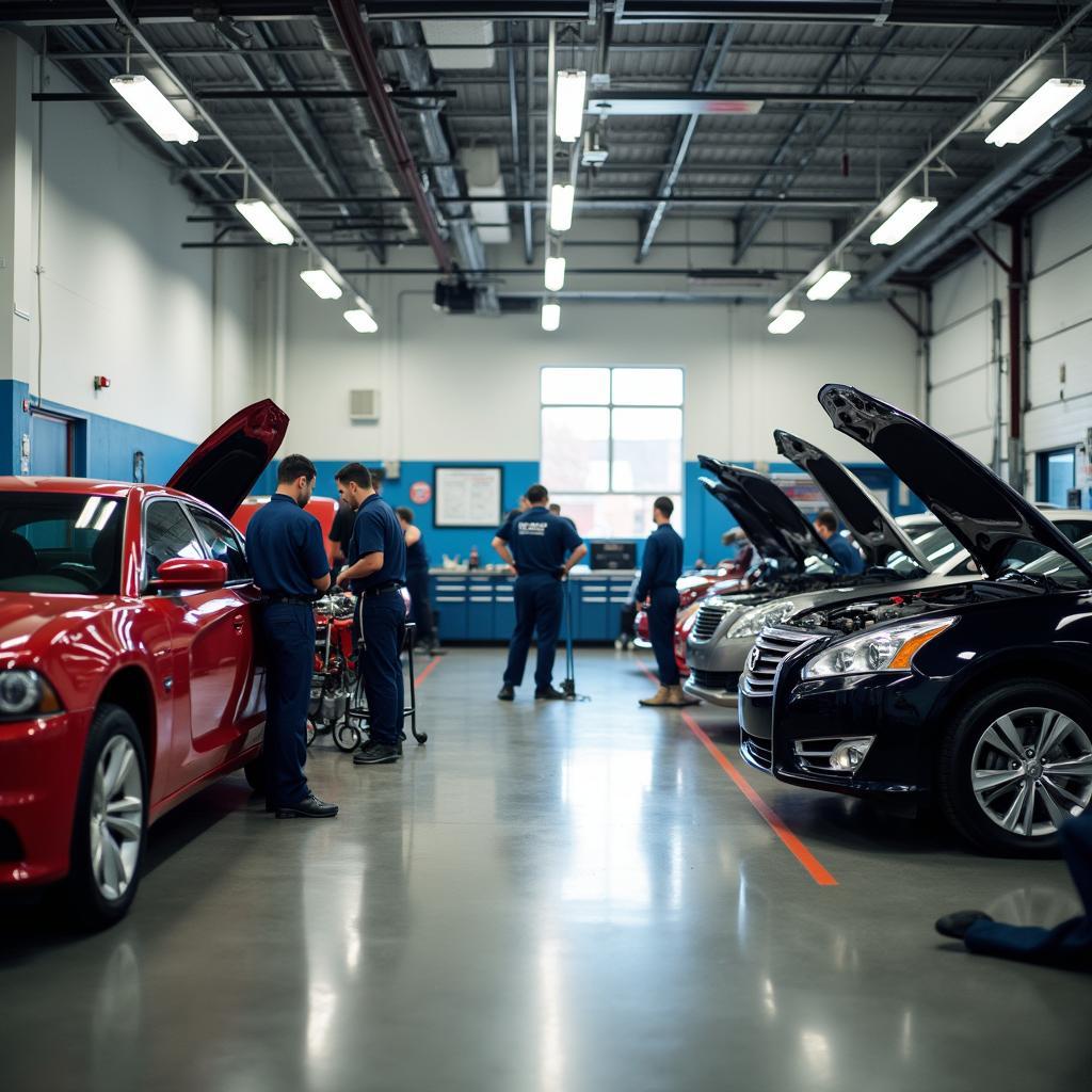 Busy auto service shop in Middletown, OH