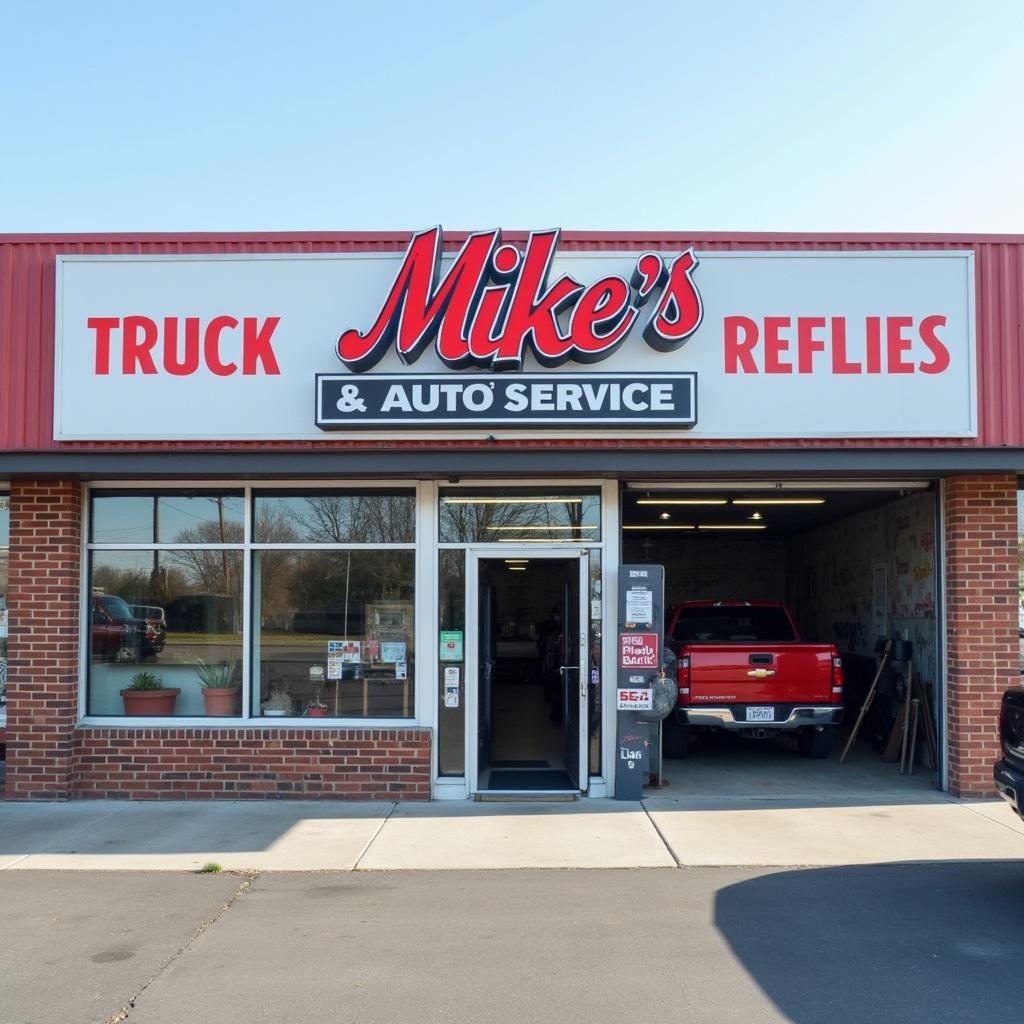 Mike's Truck & Auto Service Shop Front