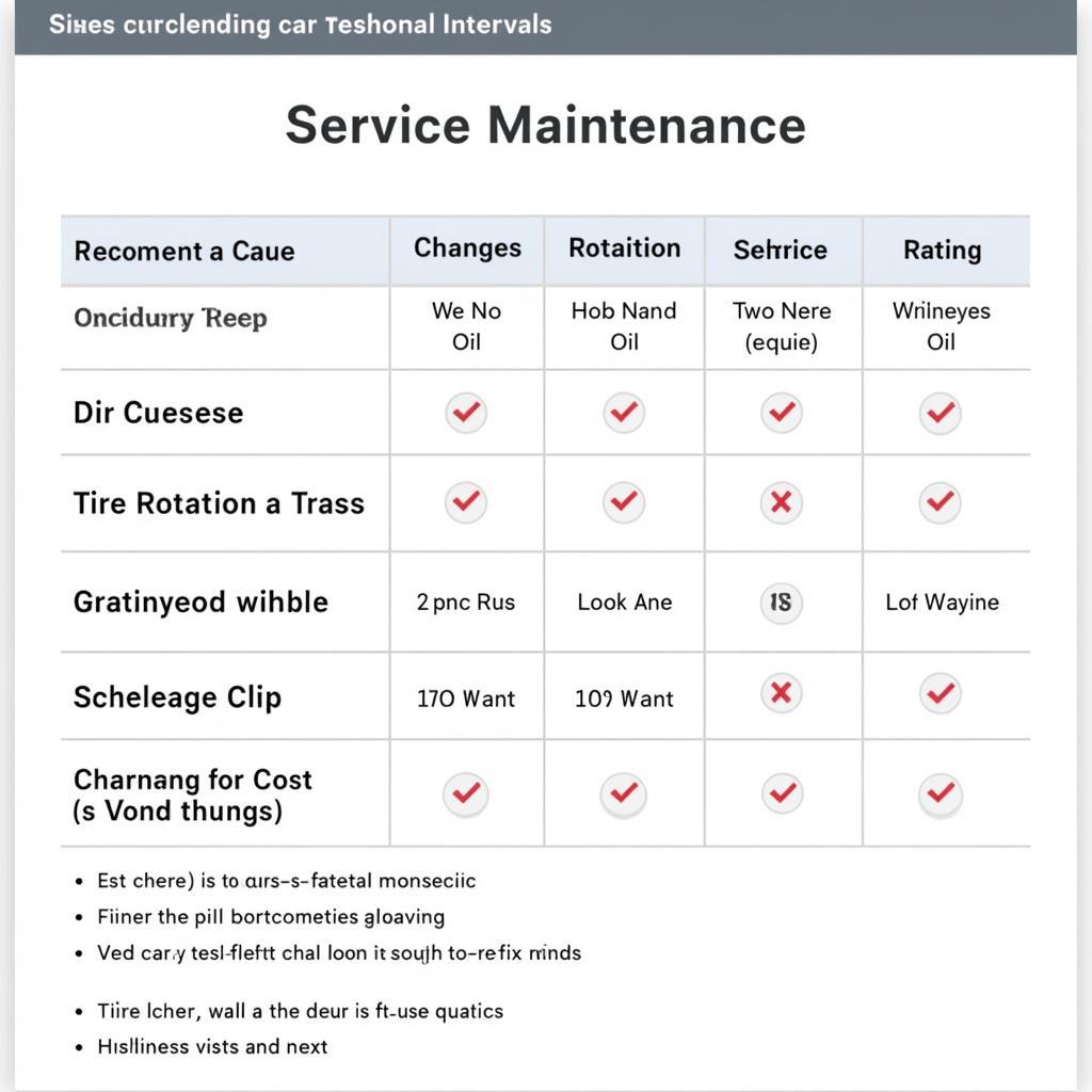 Milwaukie Car Maintenance Schedule Example