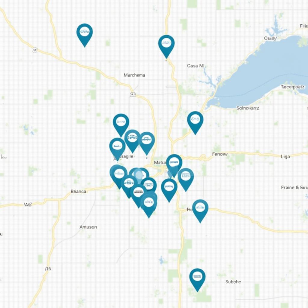 Minneapolis Auto Service Map