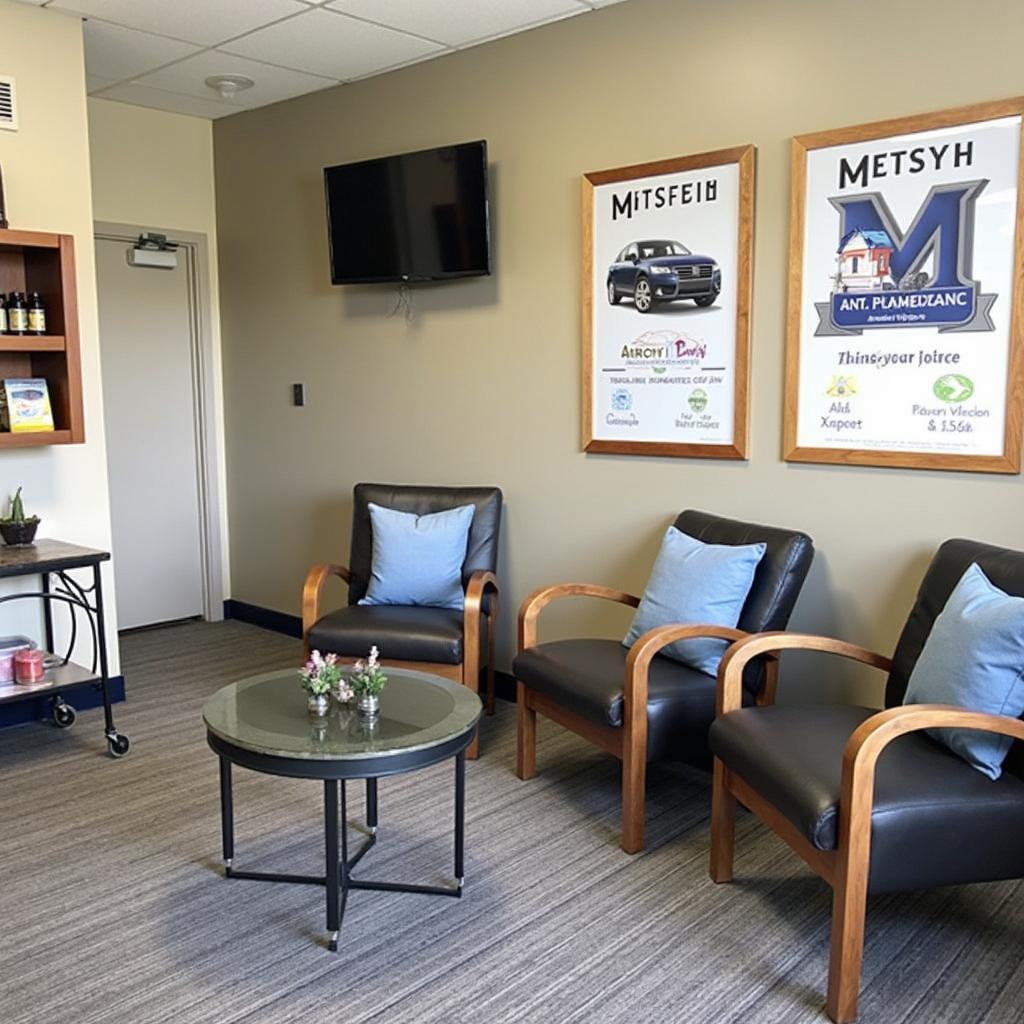 Comfortable and well-equipped customer lounge at Mitchy Auto Service