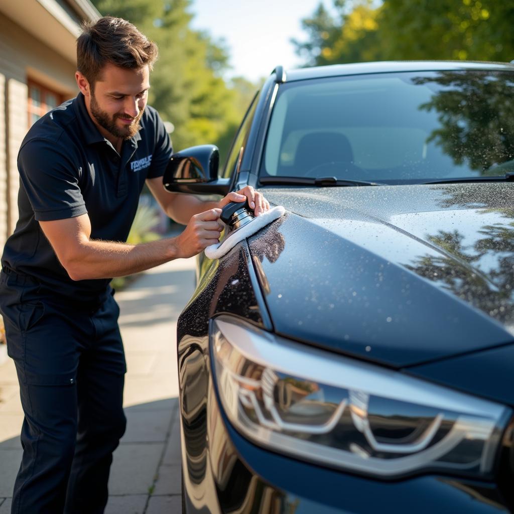 Mobile Auto Detailing Service in Action