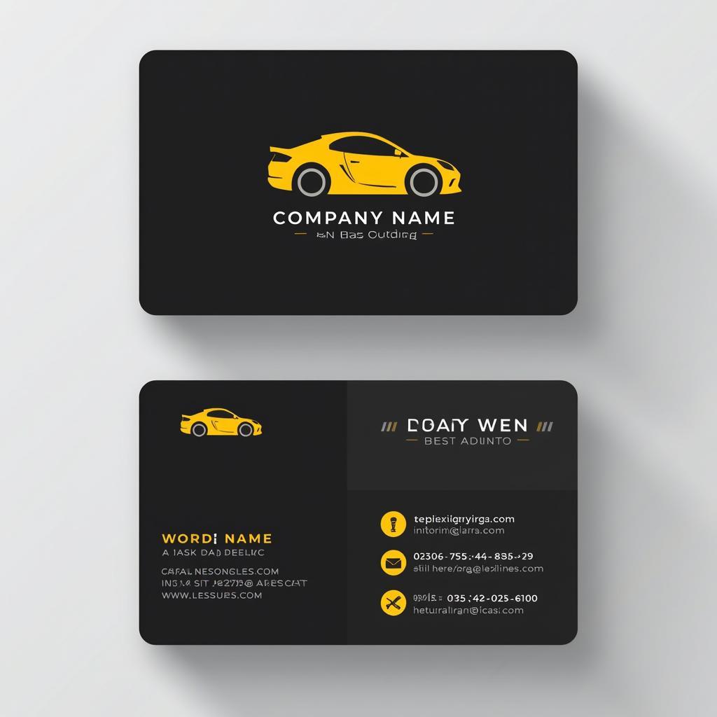 Modern Auto Repair Business Card Design