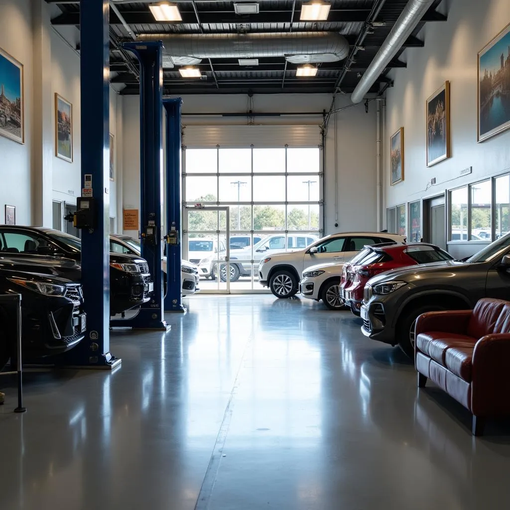 Modern and Clean Auto Repair Shop Interior in Summerville