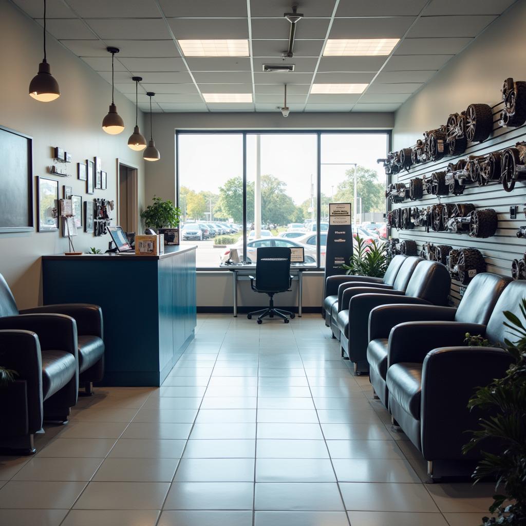 Modern Auto Service Center with Customer Waiting Area