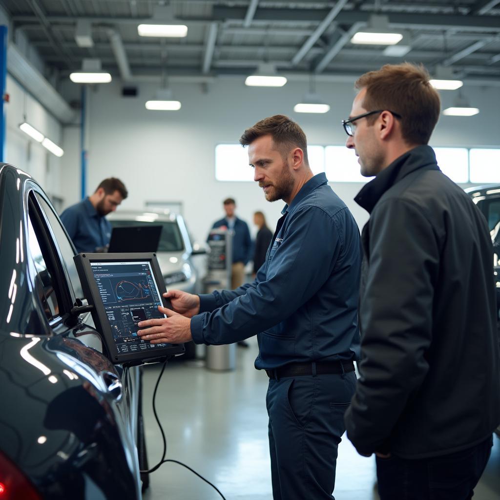 Modern auto service center