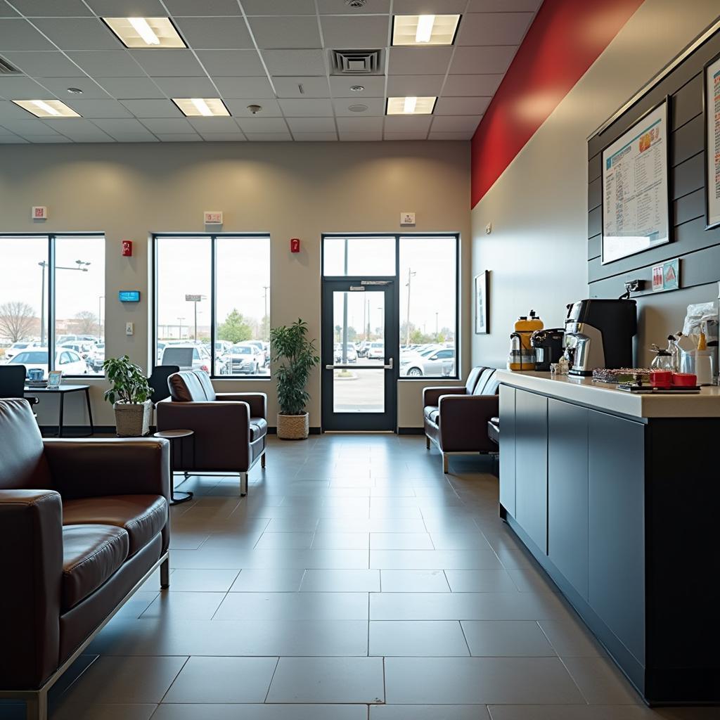 Comfortable and Modern Auto Service Waiting Area