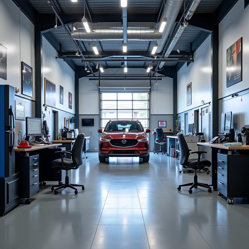 Modern Auto Service Center with Diagnostic Equipment