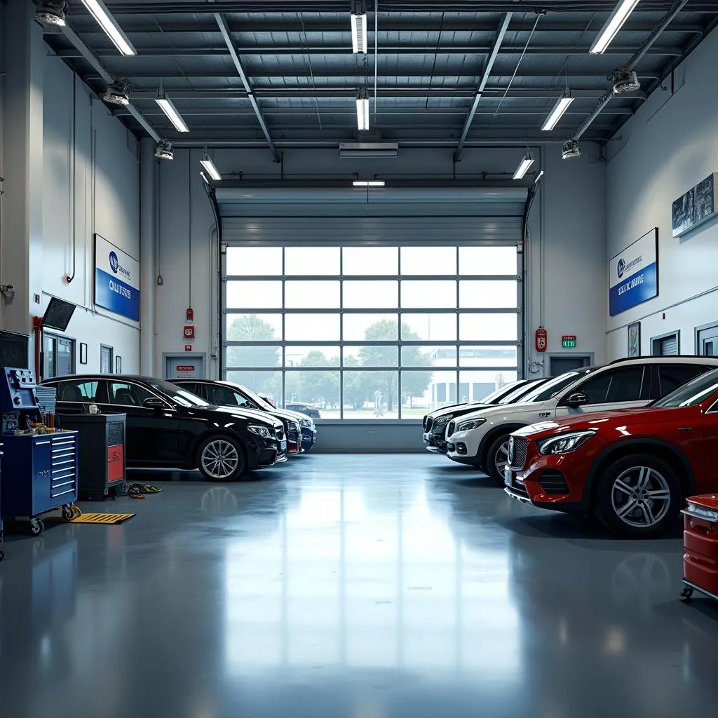 Modern Auto Service Shop Interior