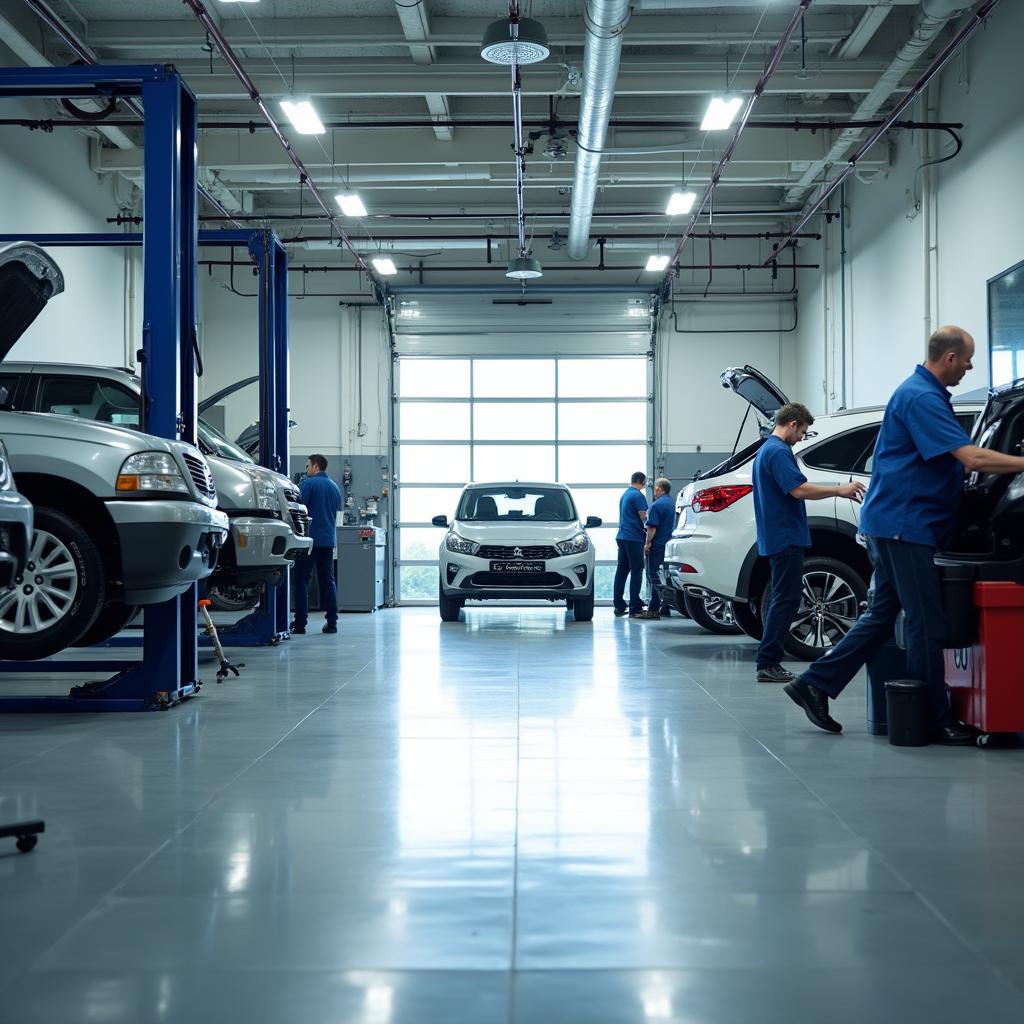 Modern Auto Shop Interior