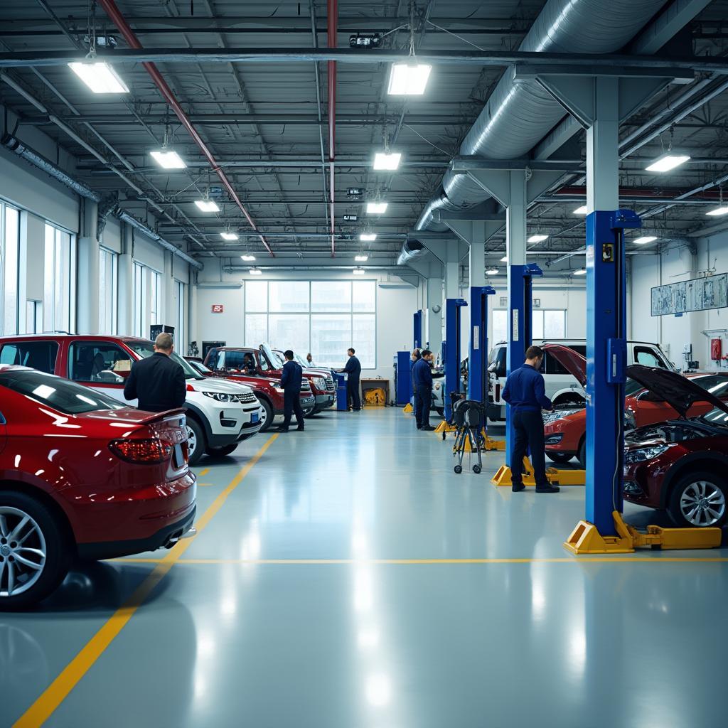 Modern Auto Shop Interior