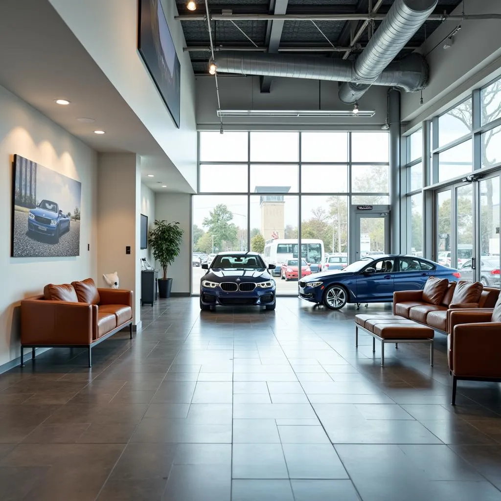 Modern BMW Service Center Waiting Area