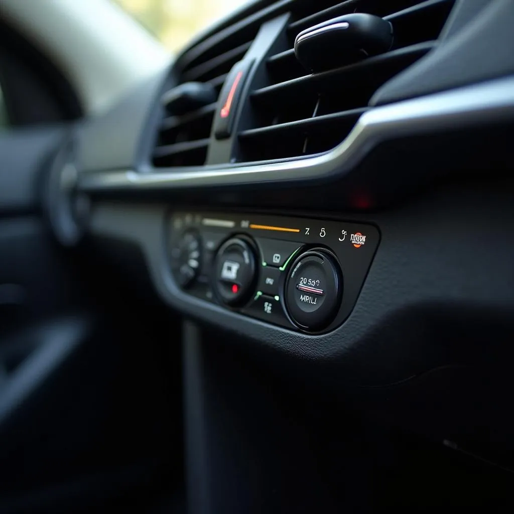 Modern car AC control panel