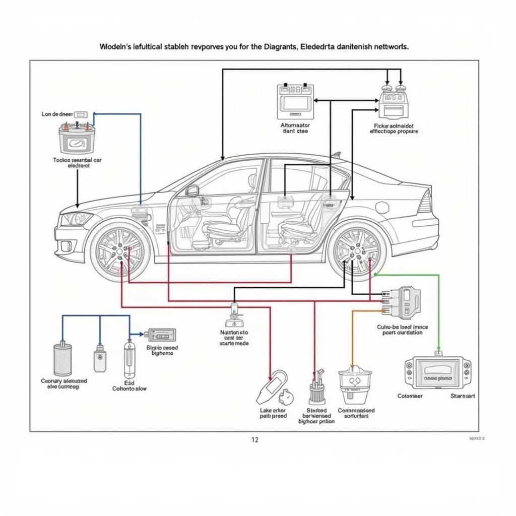 Diagram of a Modern Car's Electrical System