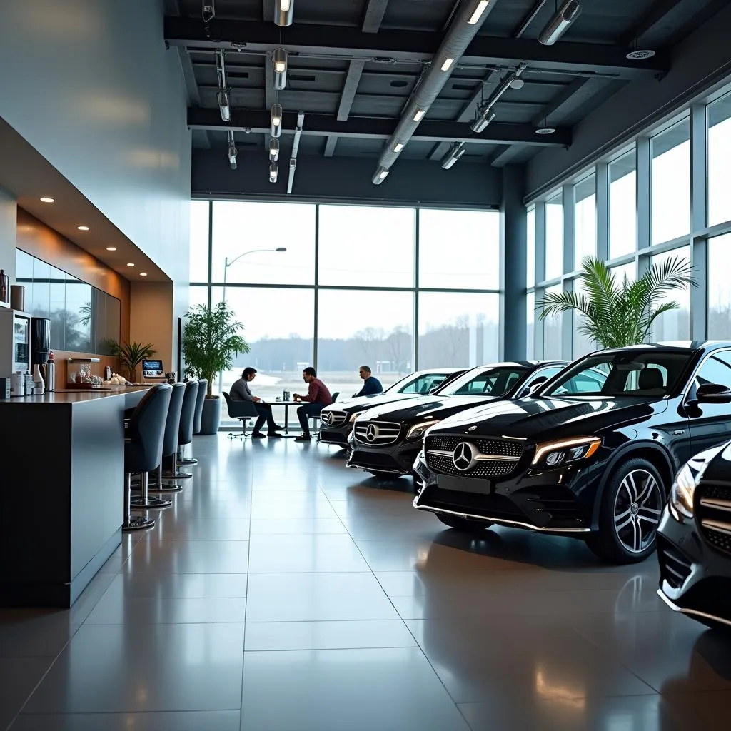 Customer Waiting Area in a Mercedes-Benz Service Center