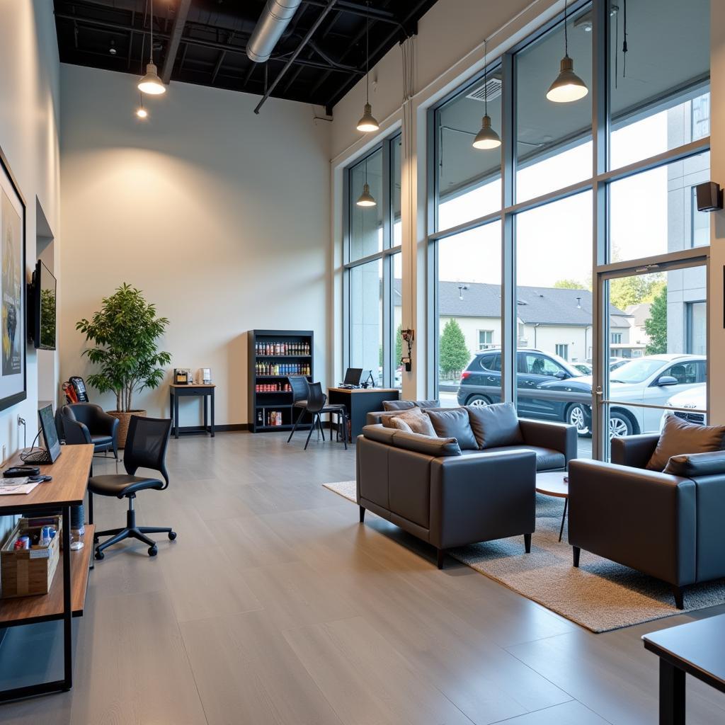 Modern and Comfortable Motus Auto Service Center Waiting Area