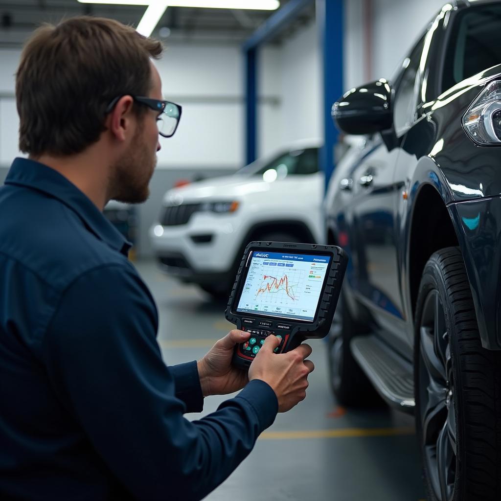 Car diagnostics at a Nash auto service center