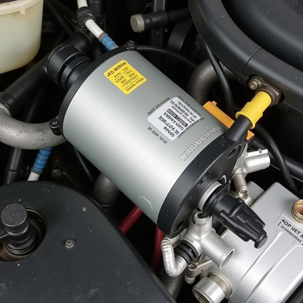 Newly installed car air pump