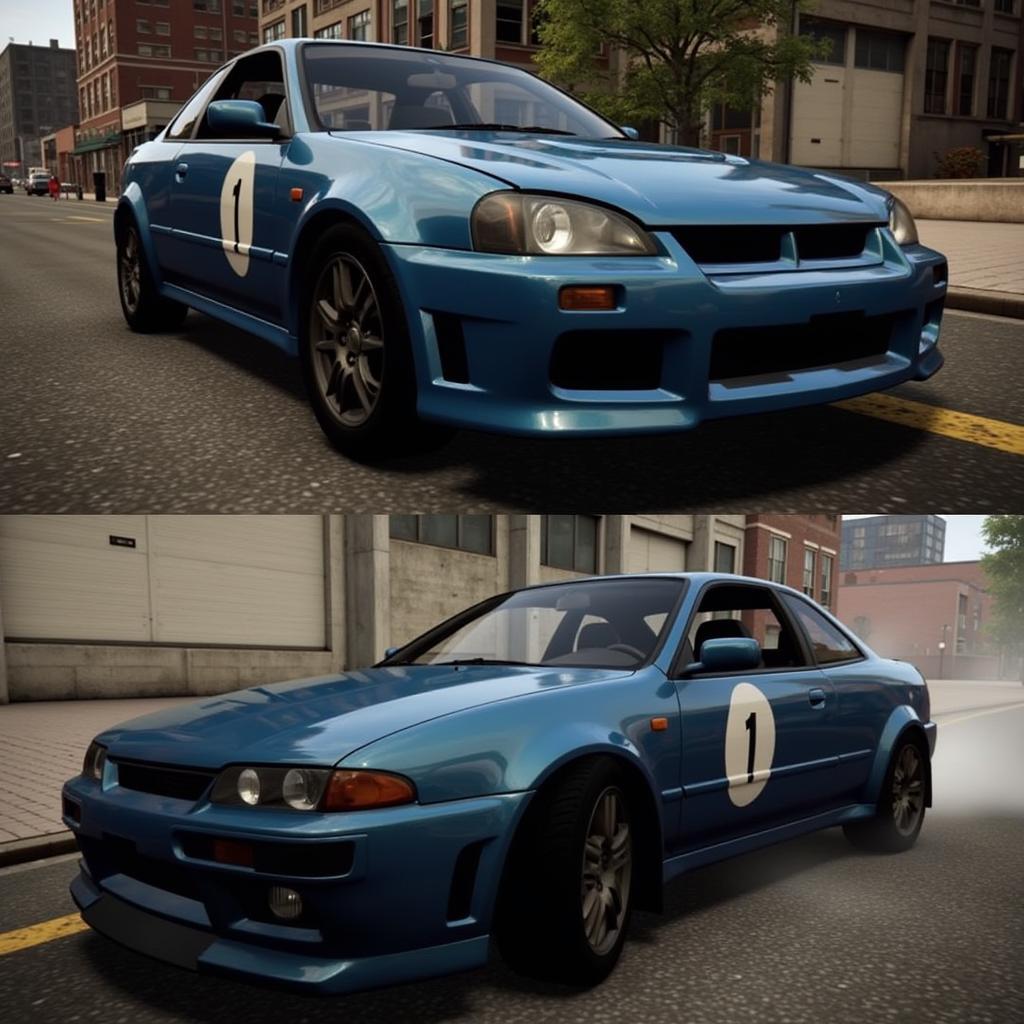 Car with visible damage in NFS Most Wanted