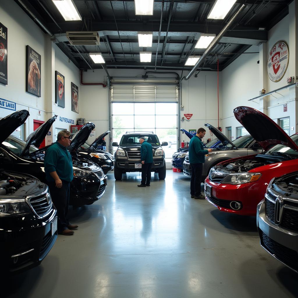 Norman, OK auto repair shop in action