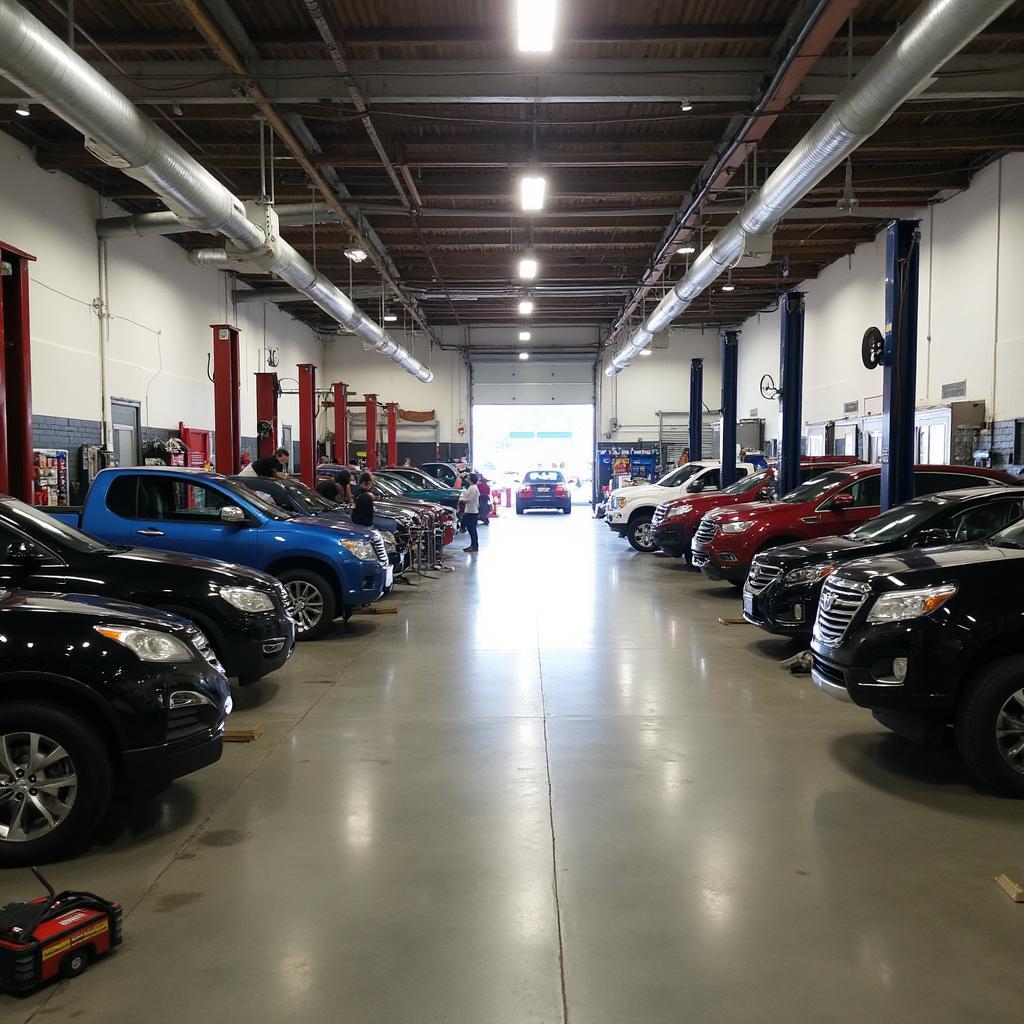 Busy Auto Repair Shop in North Arlington